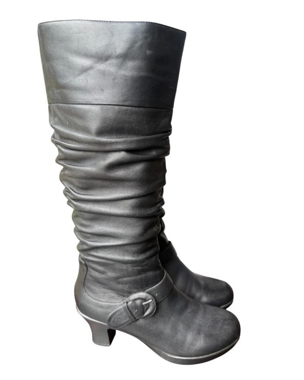 Dansko Brielle Knee High Black Leather Boot Women size 40 US 10